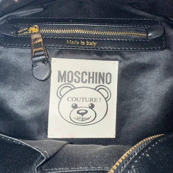 New Moschino Teddy Bear Backpack black medium